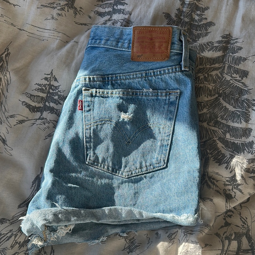 Levi's Light Blue Jean Shorts